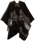 Poncho chal grande reversible para mujer Sakkas Mari, bufanda, capa, ruana y manta