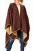Poncho chal grande reversible para mujer Sakkas Mari, bufanda, capa, ruana y manta