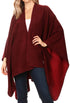 Poncho chal grande reversible para mujer Sakkas Mari, bufanda, capa, ruana y manta