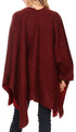 Poncho chal grande reversible para mujer Sakkas Mari, bufanda, capa, ruana y manta