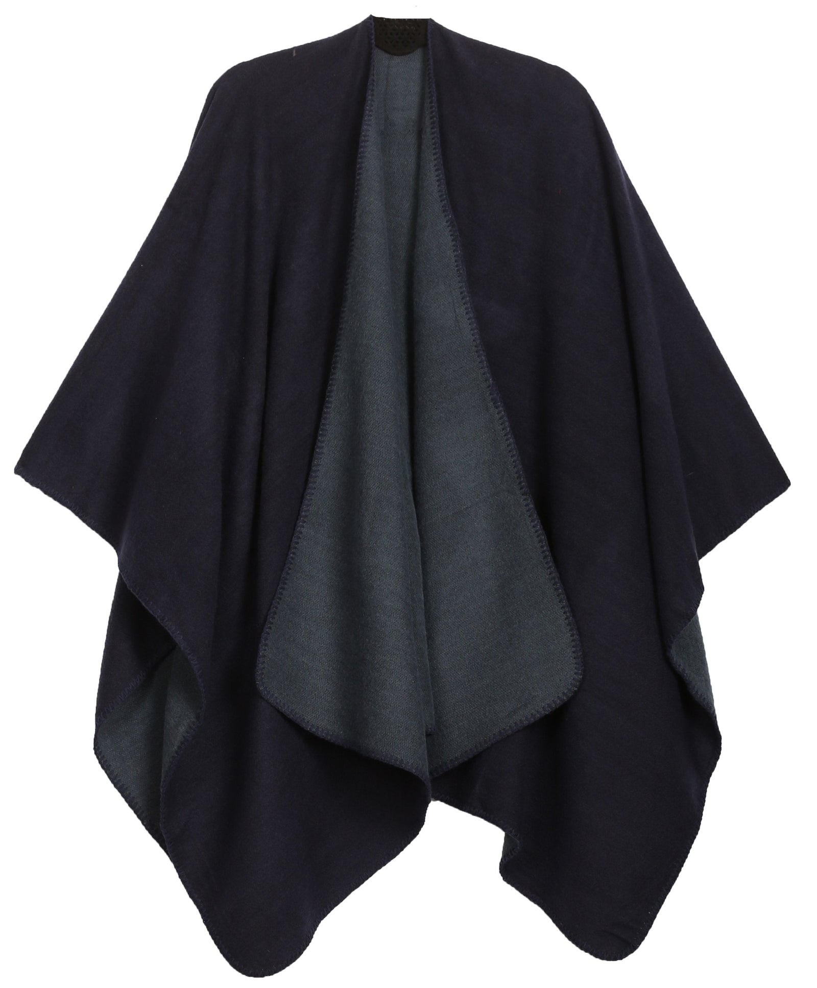 Poncho chal grande reversible para mujer Sakkas Mari, bufanda, capa, ruana y manta