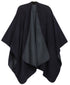 Poncho chal grande reversible para mujer Sakkas Mari, bufanda, capa, ruana y manta