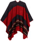 Poncho chal grande reversible para mujer Sakkas Mari, bufanda, capa, ruana y manta