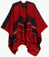 Poncho chal grande reversible para mujer Sakkas Mari, bufanda, capa, ruana y manta