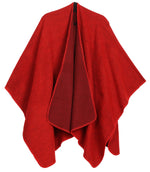 Poncho chal grande reversible para mujer Sakkas Mari, bufanda, capa, ruana y manta
