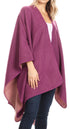 Poncho chal grande reversible para mujer Sakkas Mari, bufanda, capa, ruana y manta