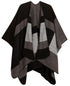 Poncho chal grande reversible para mujer Sakkas Mari, bufanda, capa, ruana y manta