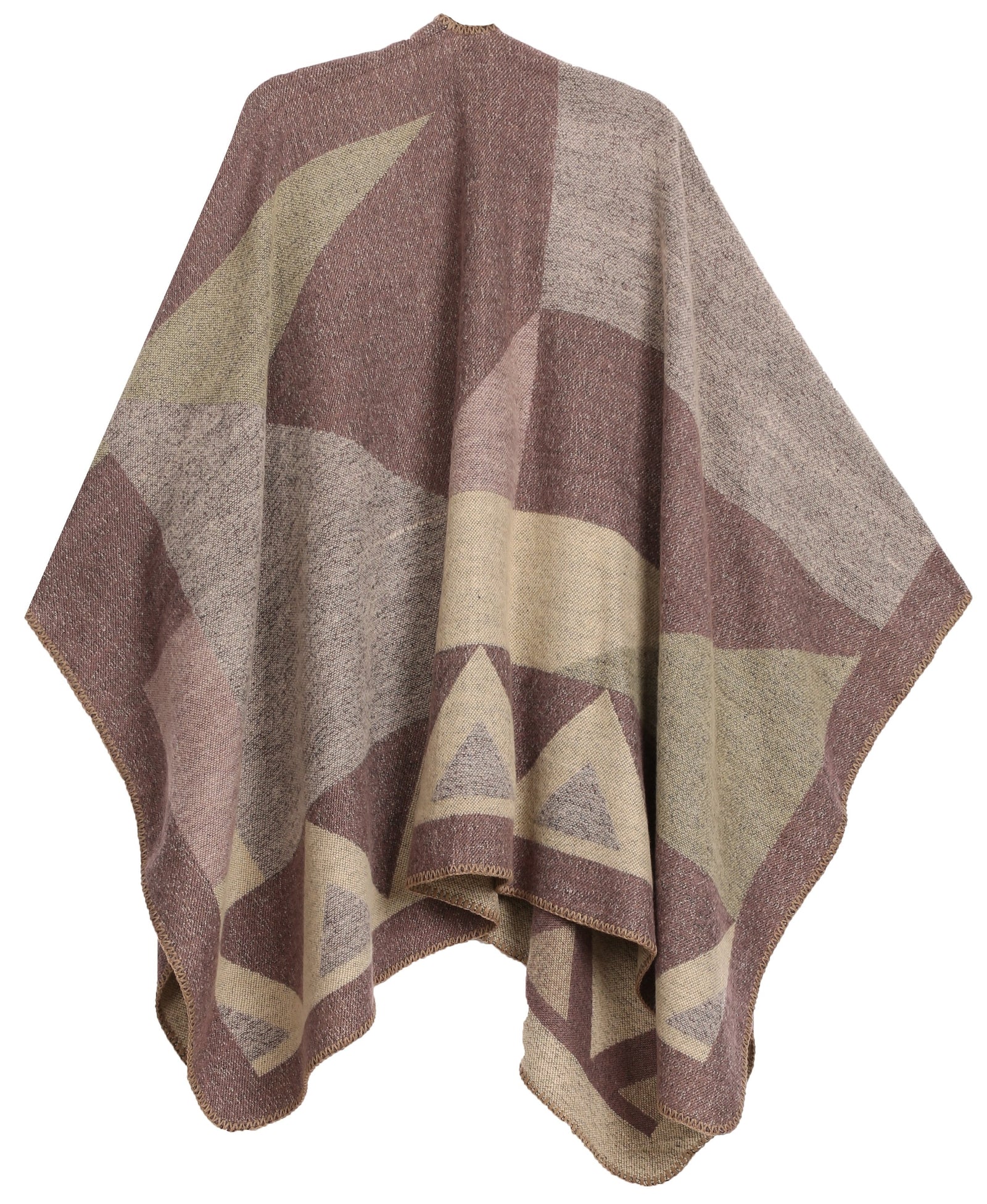 Poncho chal grande reversible para mujer Sakkas Mari, bufanda, capa, ruana y manta