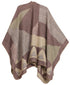 Poncho chal grande reversible para mujer Sakkas Mari, bufanda, capa, ruana y manta