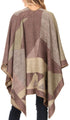 Poncho chal grande reversible para mujer Sakkas Mari, bufanda, capa, ruana y manta