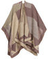 Poncho chal grande reversible para mujer Sakkas Mari, bufanda, capa, ruana y manta