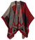 Poncho chal grande reversible para mujer Sakkas Mari, bufanda, capa, ruana y manta