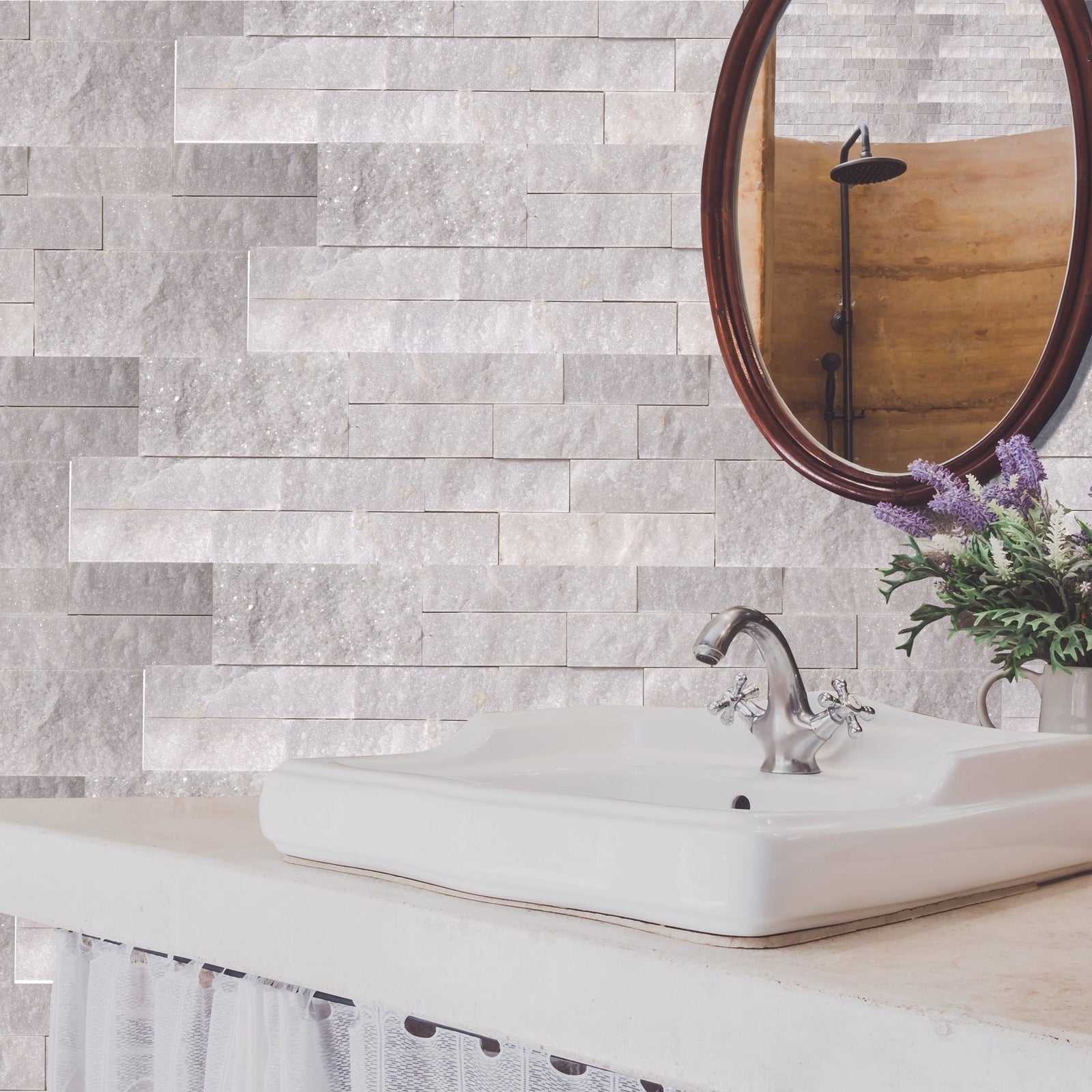 Carrara White Ledger 3D Panel 6