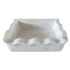 Lavabo de baño rectangular con bordes ondulados de mármol blanco de Carrara para montaje en pared (ancho) 16" (largo) 24" (alto) 6"