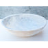 Lavabo ovalado de piedra natural de mármol blanco de Carrara sobre tocador de baño