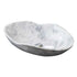 Lavabo de baño con diseño ondulado de mármol blanco de Carrara (largo) 24" (ancho) 14" (alto) 6"