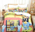 Cartoon Bluey Bedding Set Pattern Kids Quilt Cover Without Filler