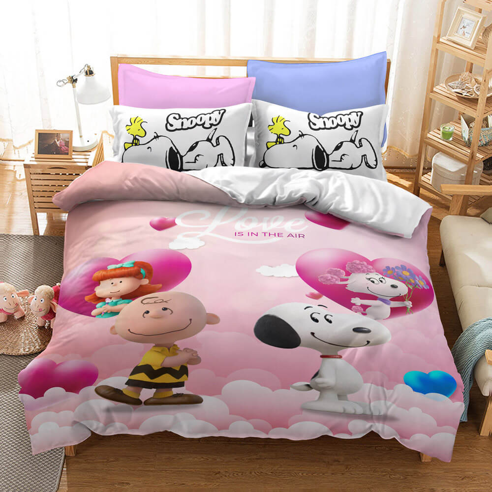 Snoopy Pattern Bedding Set Quilt Duvet Cover Without Filler
