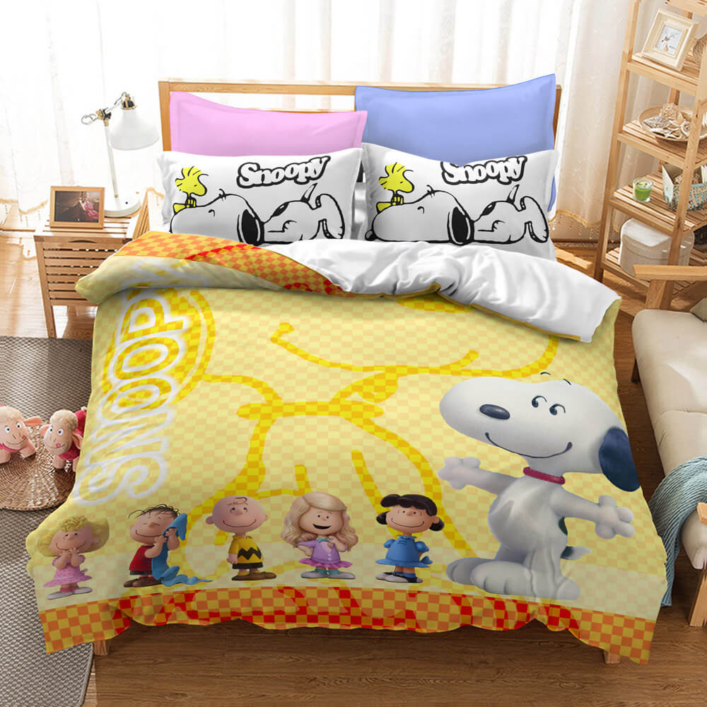 Snoopy Pattern Bedding Set Quilt Duvet Cover Without Filler