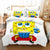 Juego de cama con dibujos animados de Bob Esponja, funda de edredón sin relleno