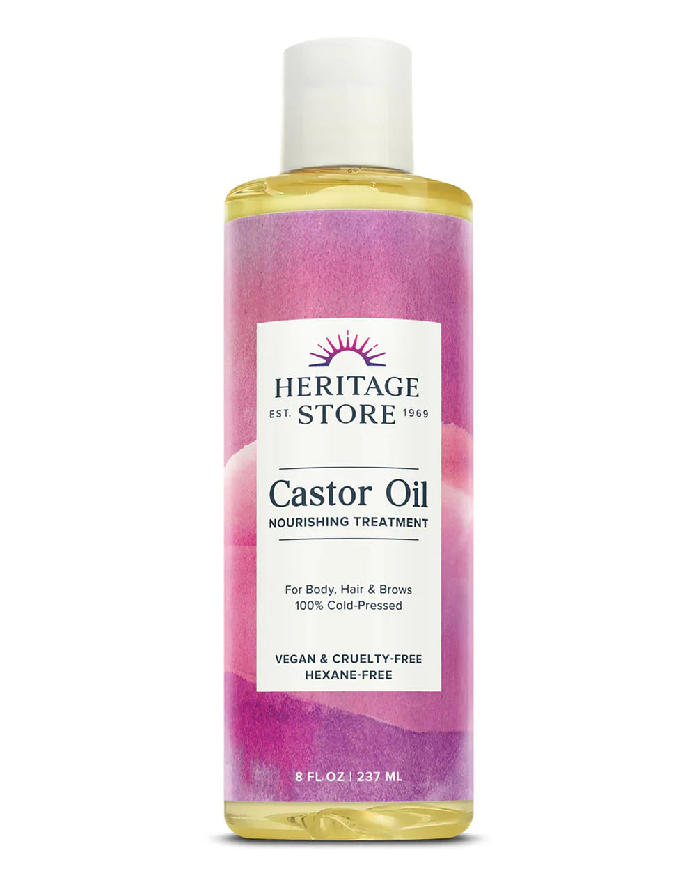 Aceite de ricino sin hexano Heritage Products, 16 onzas líquidas