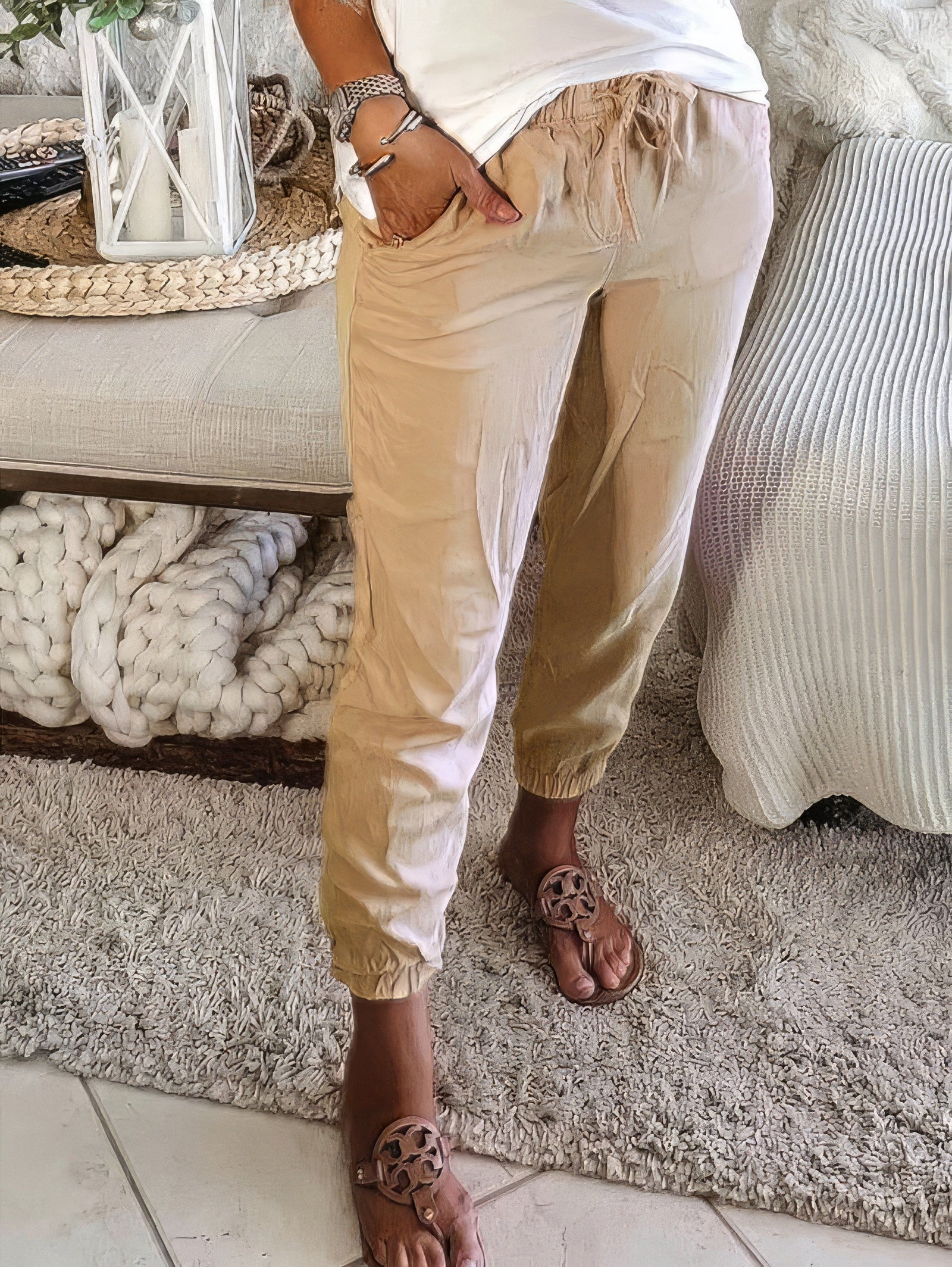 Trendy Linen Trousers