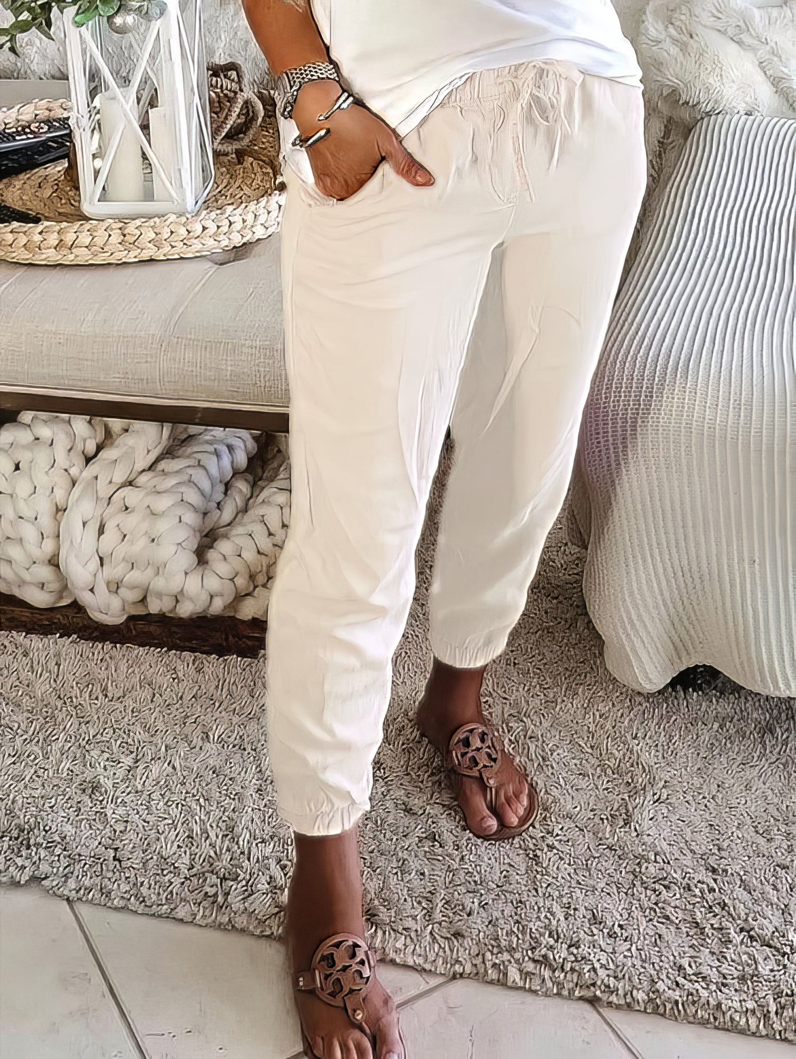 Trendy Linen Trousers
