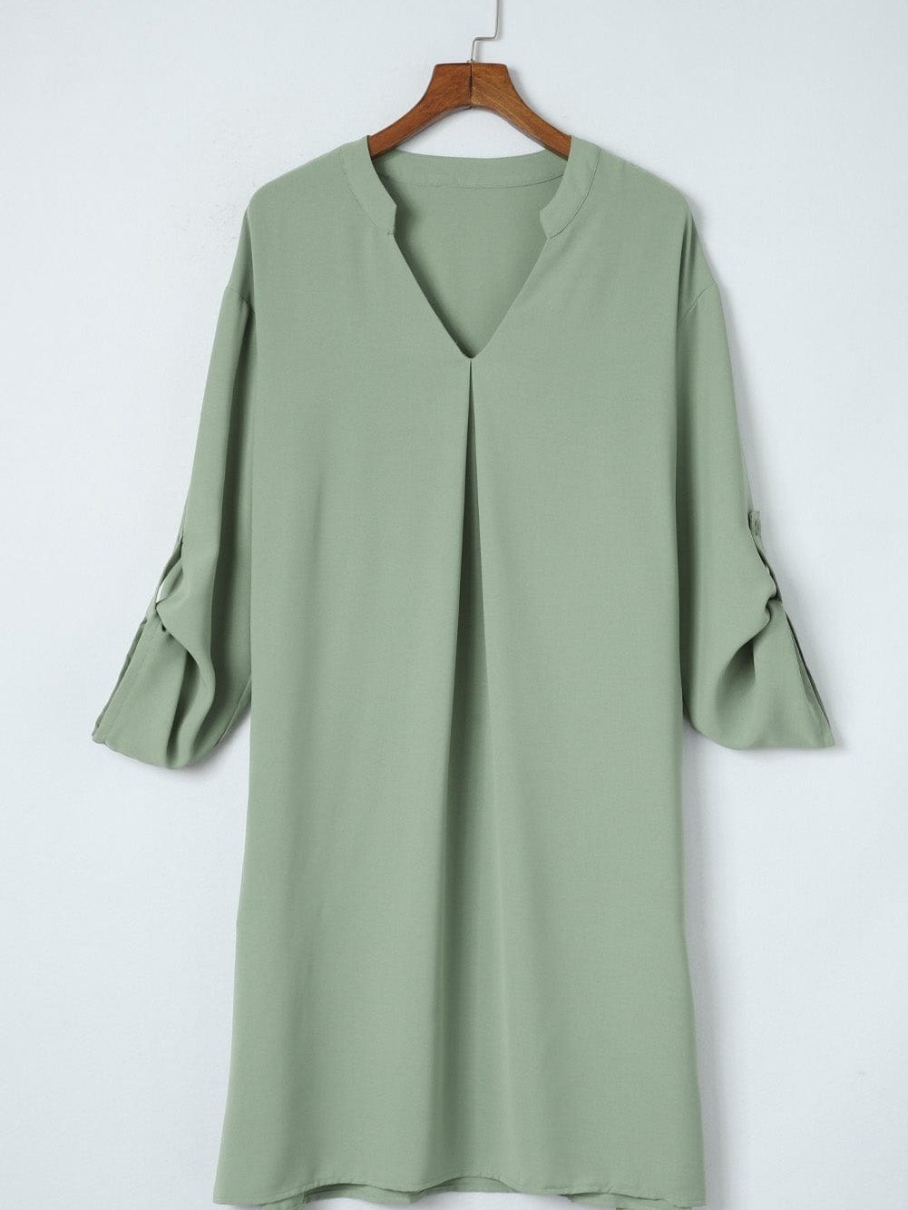 Solid Color V Neck Shirt for Women