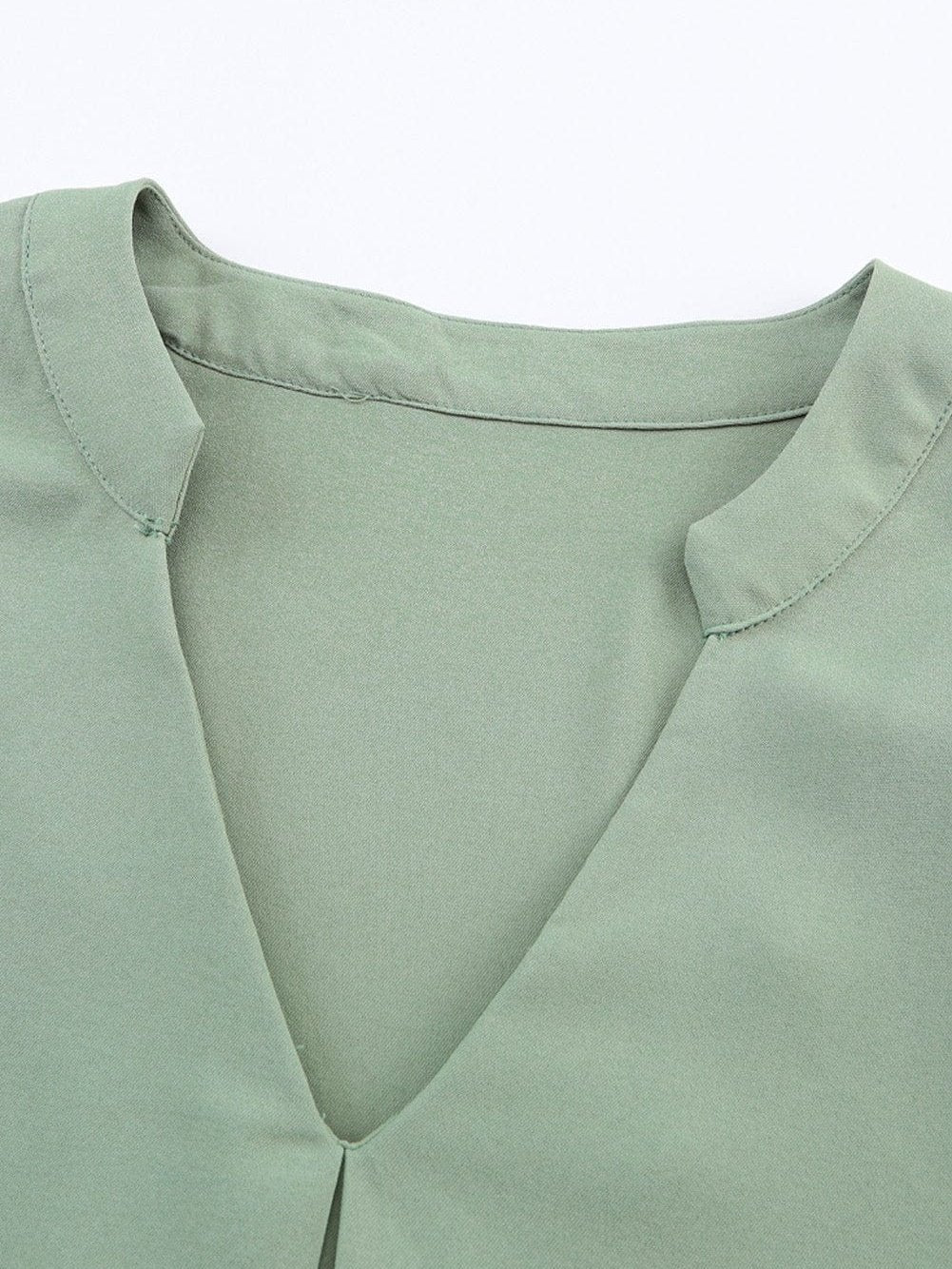 Solid Color V Neck Shirt for Women