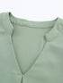 Solid Color V Neck Shirt for Women