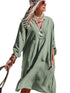 Solid Color V Neck Shirt for Women