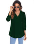 Solid Color V Neck Shirt for Women