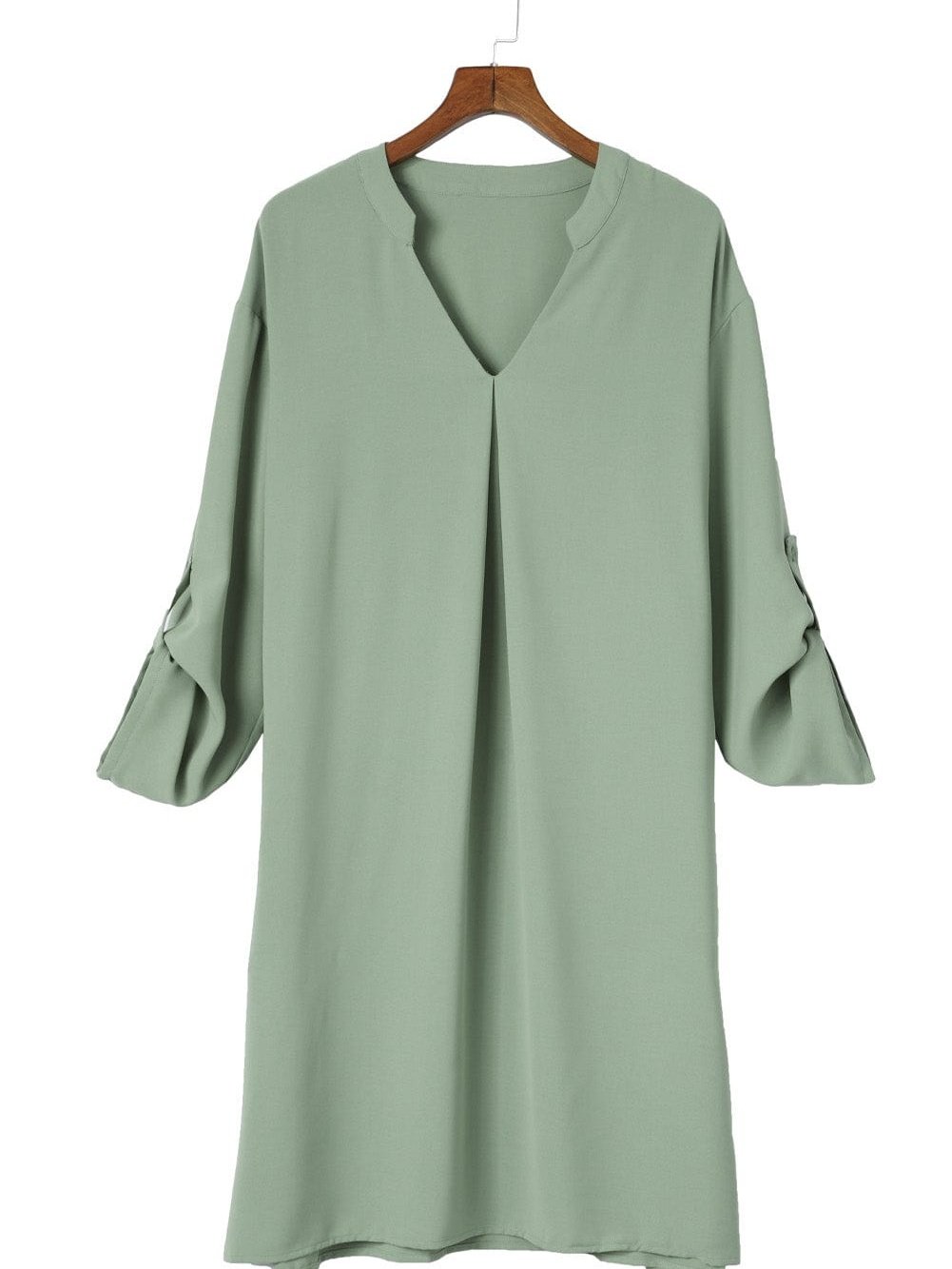Solid Color V Neck Shirt for Women