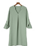 Solid Color V Neck Shirt for Women
