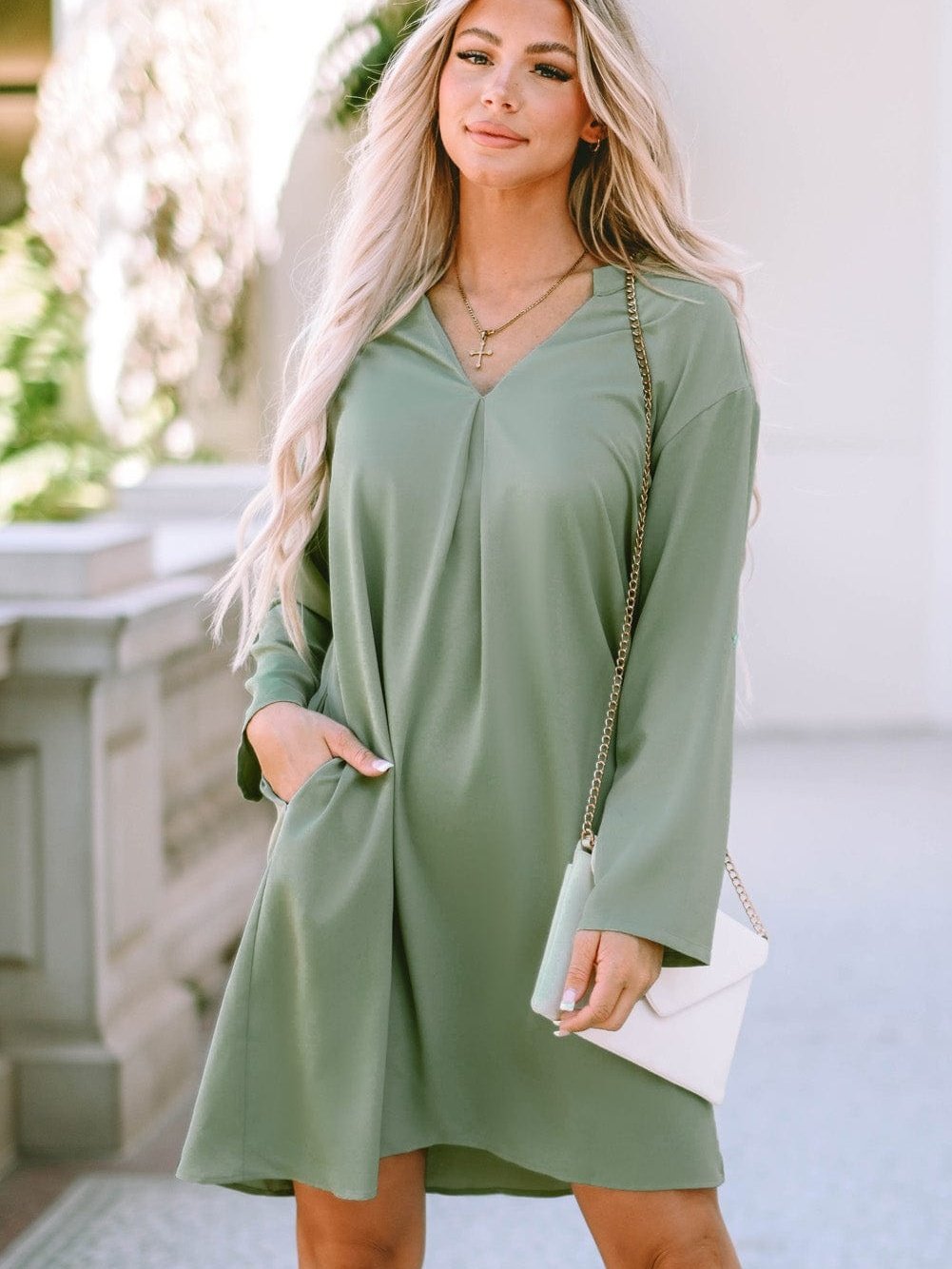 Ladies' Collared Pleated Tunic