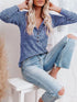 Round Neck Henley Top