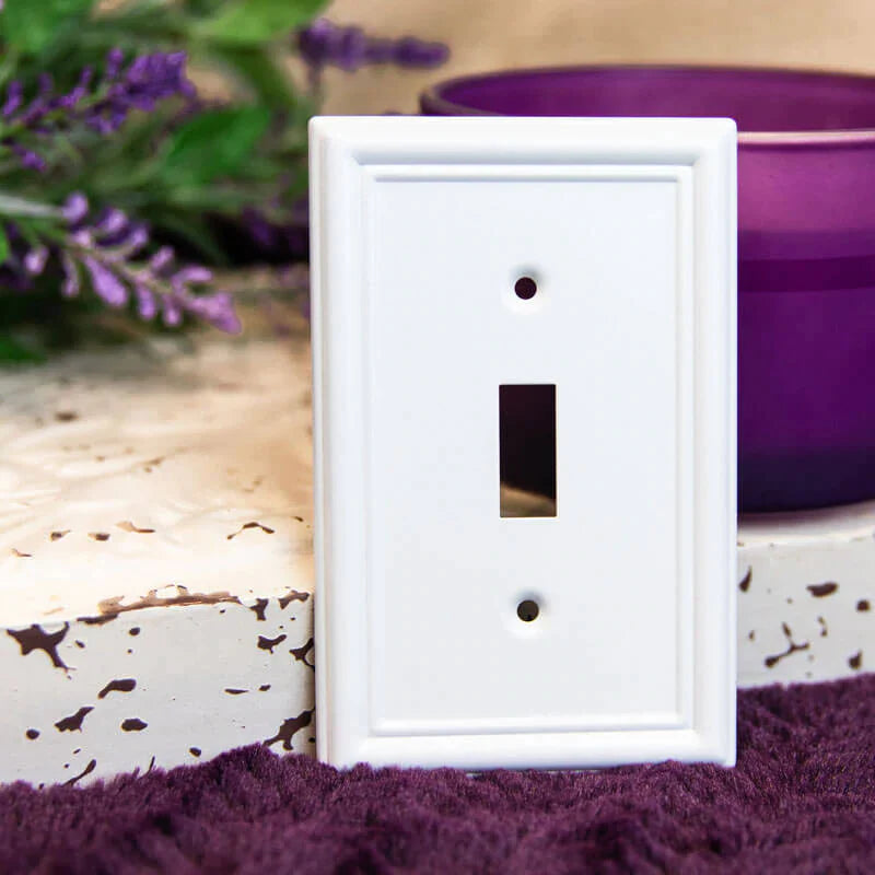 Chelsea White Steel - 1 Cable Jack Wallplate