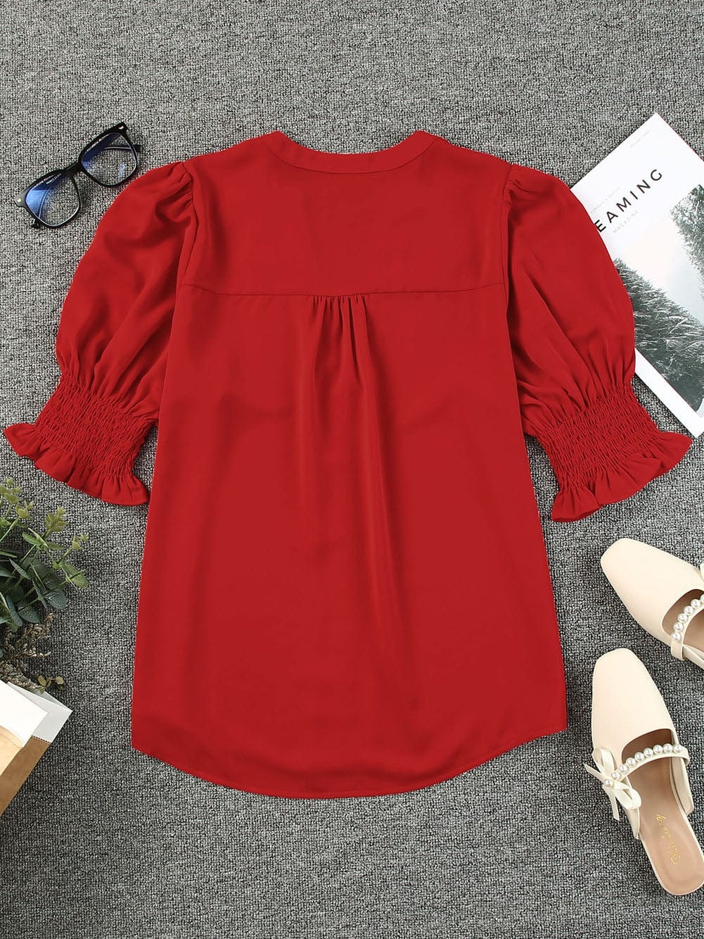 Chic Red Blouse