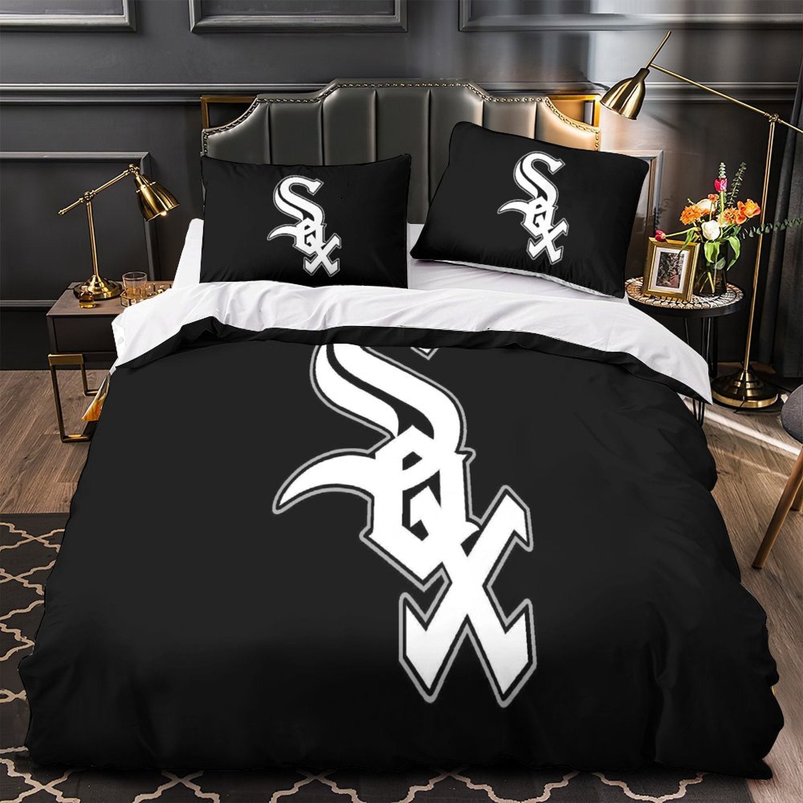 Juego de ropa de cama de los Chicago White Sox con funda de edredón y sin relleno