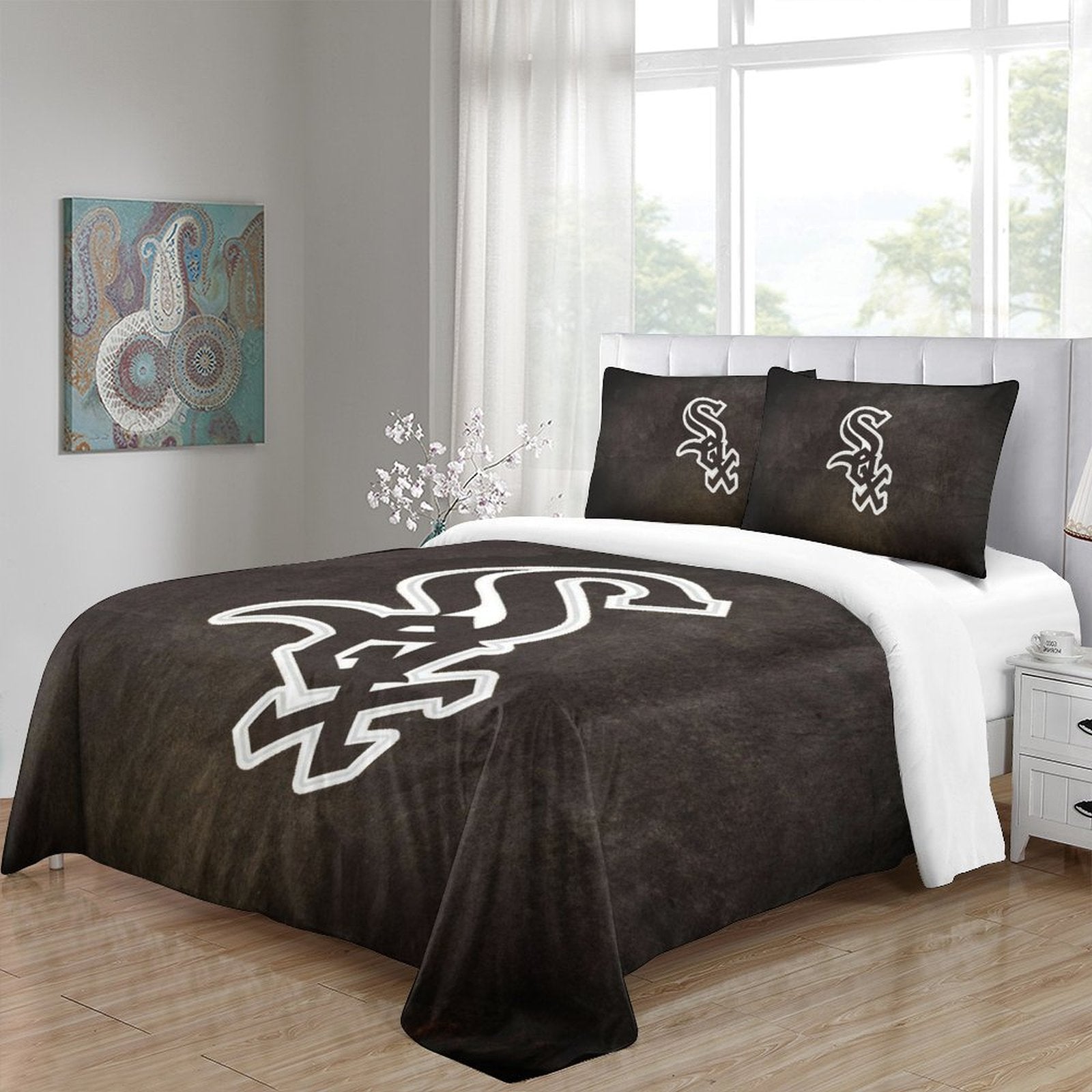 Juego de ropa de cama de los Chicago White Sox con funda de edredón y sin relleno