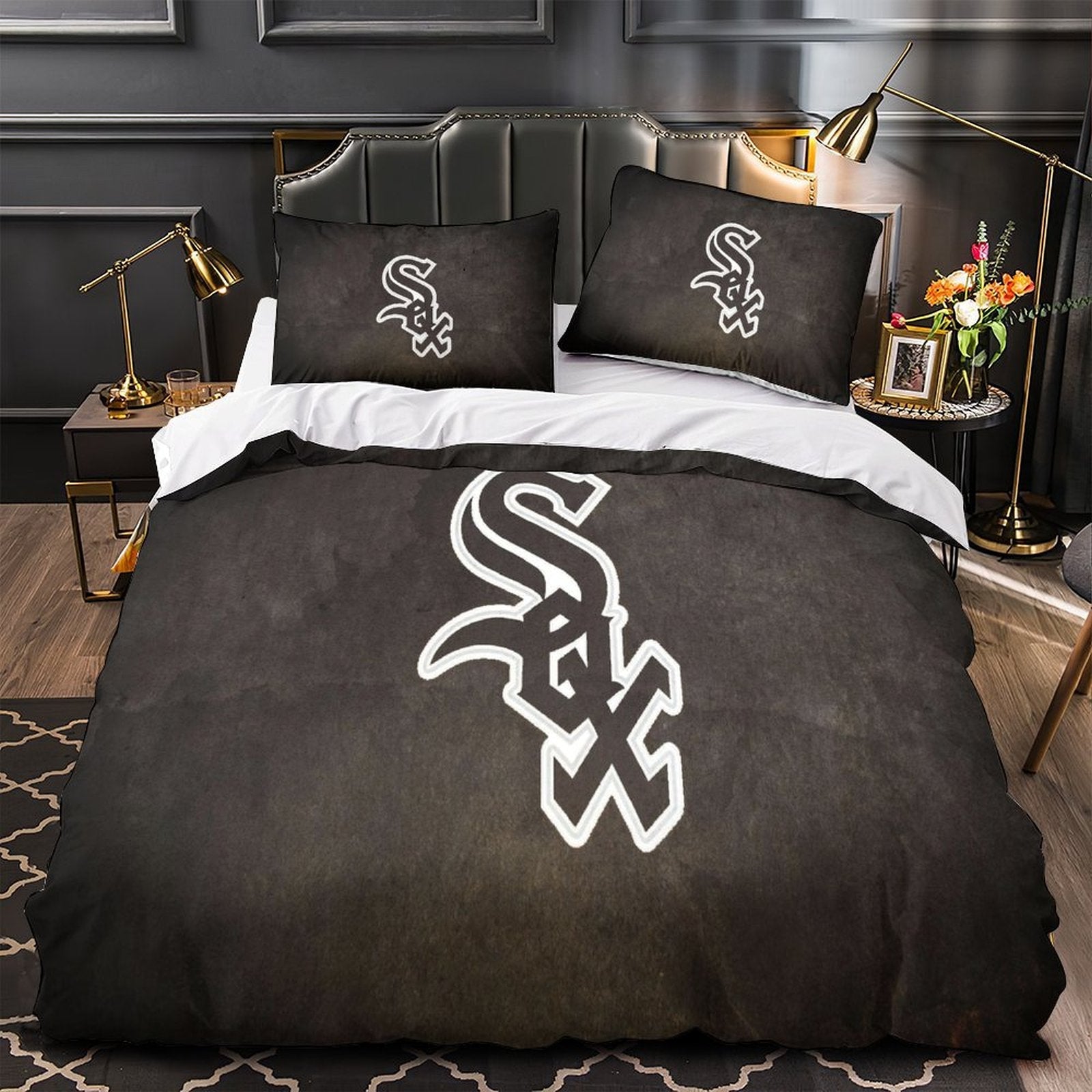 Juego de ropa de cama de los Chicago White Sox con funda de edredón y sin relleno