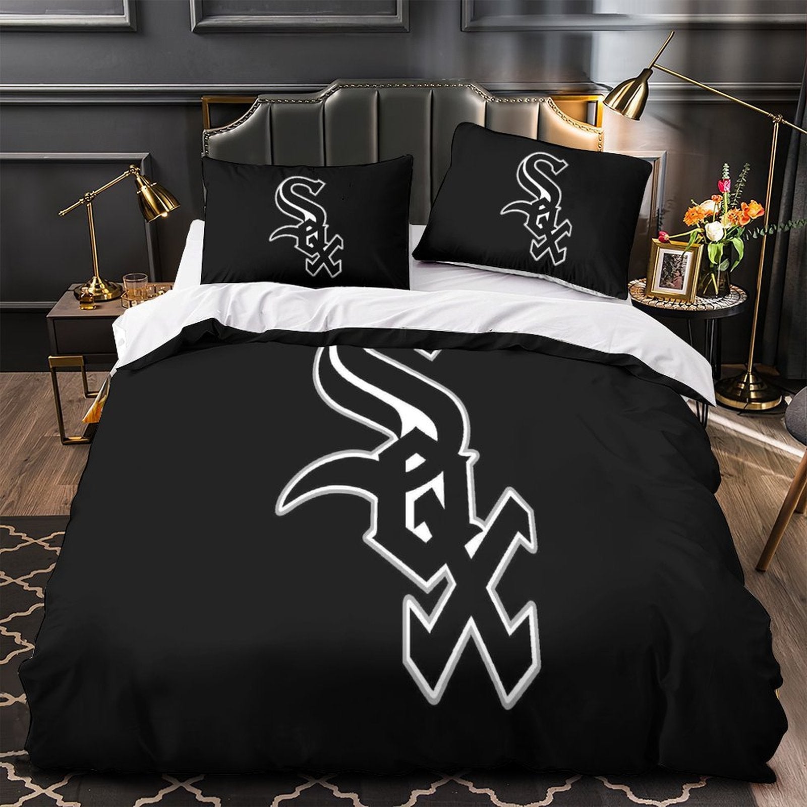 Juego de ropa de cama de los Chicago White Sox con funda de edredón y sin relleno