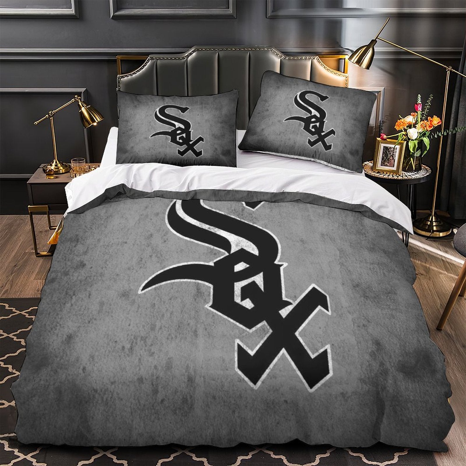 Juego de ropa de cama de los Chicago White Sox con funda de edredón y sin relleno