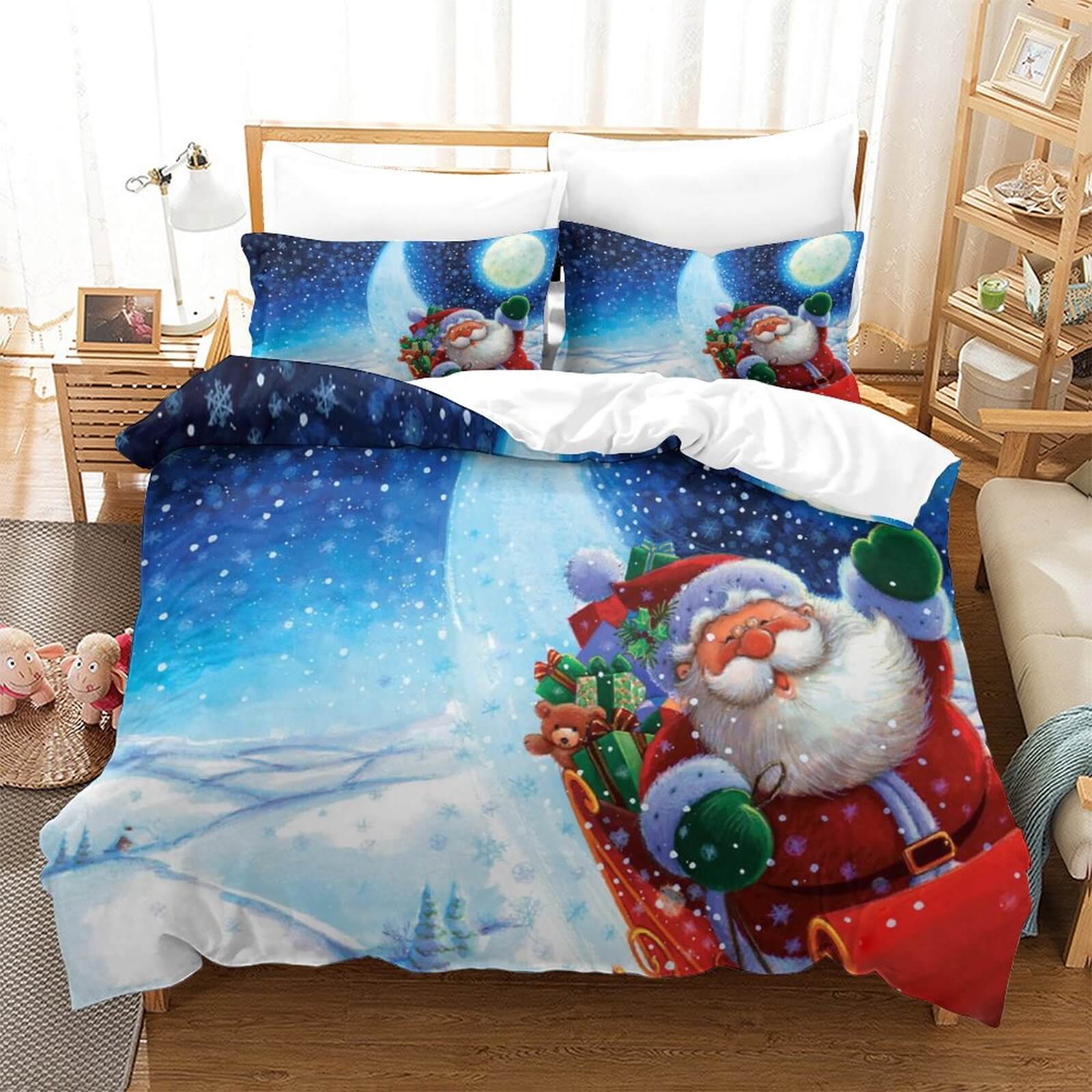 Christmas Pattern Bedding Set Quilt Cover Without Filler