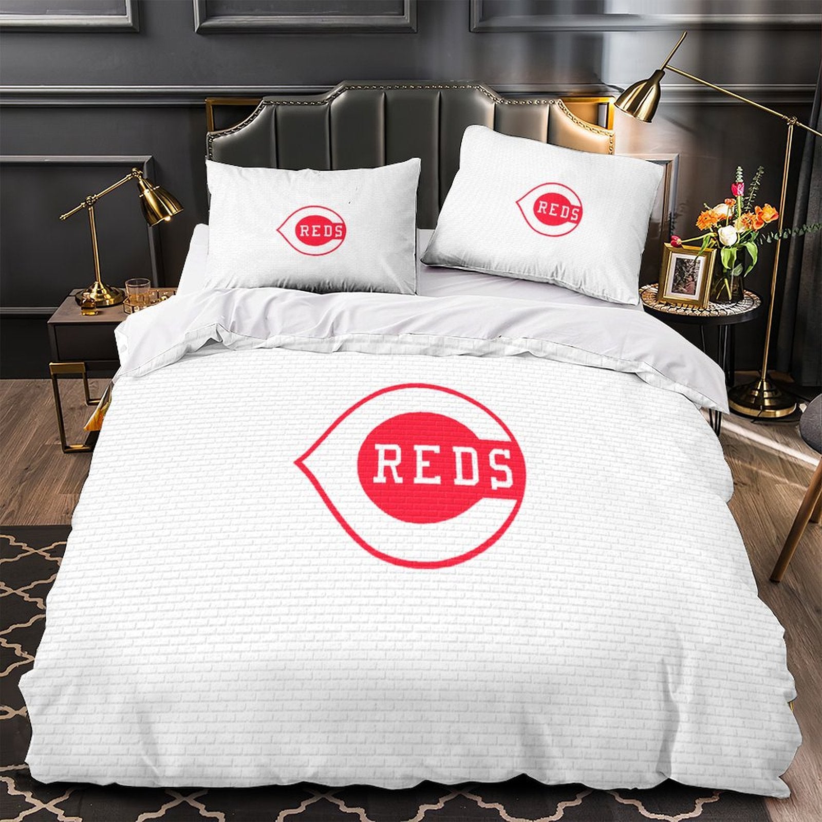 Cincinnati Reds Bedding Set Quilt Cover Without Filler