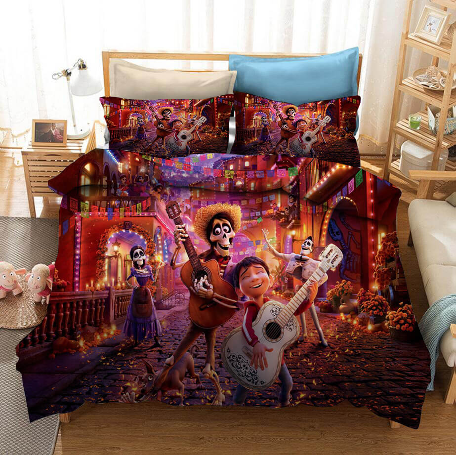 Juegos de cama con dibujos animados clásicos, funda de edredón sin relleno