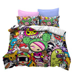 Juegos de cama con dibujos animados clásicos, funda de edredón sin relleno