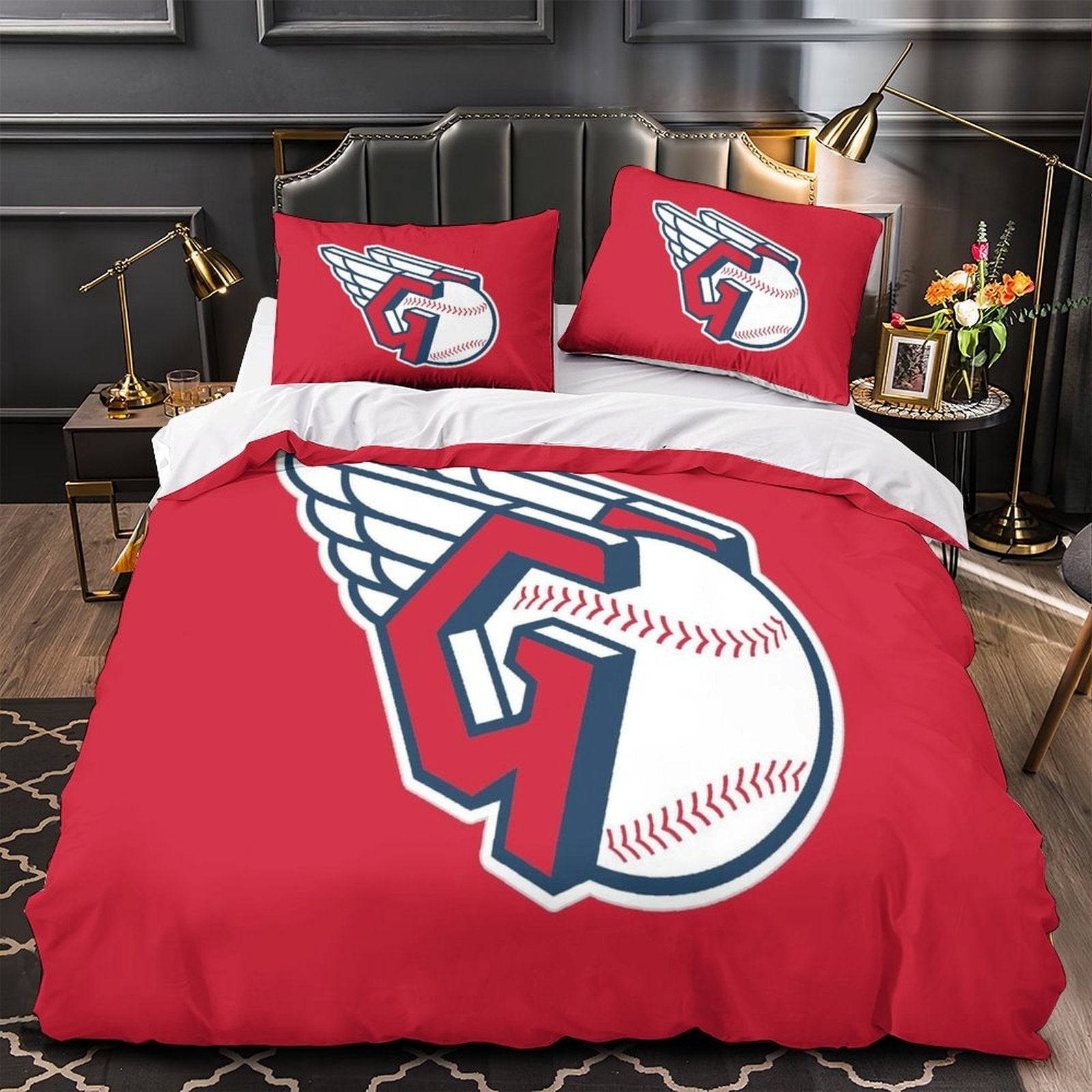 Cleveland Guardians Bedding Set Quilt Cover Without Filler