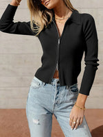 Minimalist Knit Zip-Up
