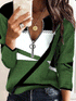 Long Sleeve V-Neck Top with Modern Design